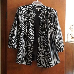 DRESS UP OR DOWN  3/4 sleeve JACKET -  PIT TO PIT 22 IN.- LENGTH 26 IN.